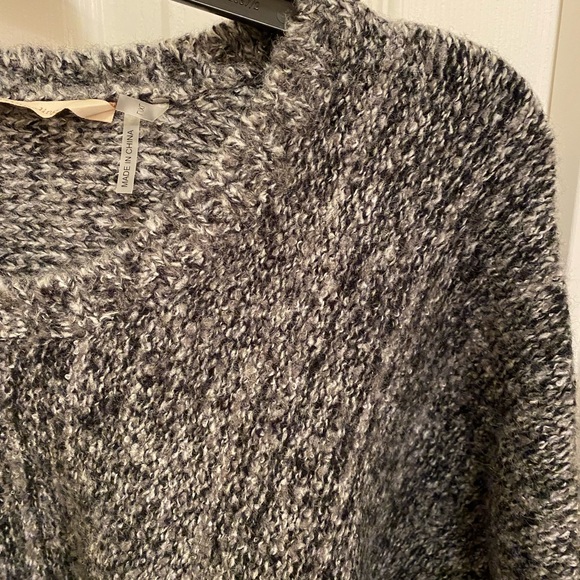 Soft surroundings Dolman Sleeves Wool Blend Boxy Sweater Gray cozy Lagenlook - Picture 4 of 11